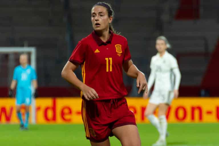Alexia Putellas, numéro 11 de l'équipe d'Espagne, pendant un match contre l'Allemagne